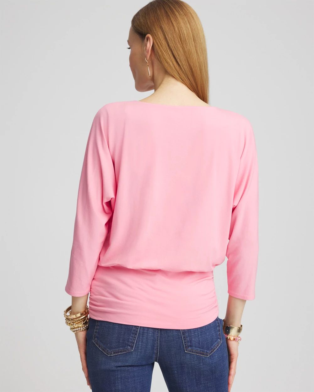 Touch of Cool™ Ruched Banded-Hem Top