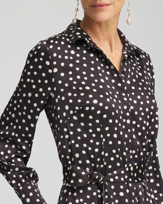Polka Dot Maxi Shirt Dress click to view larger image.