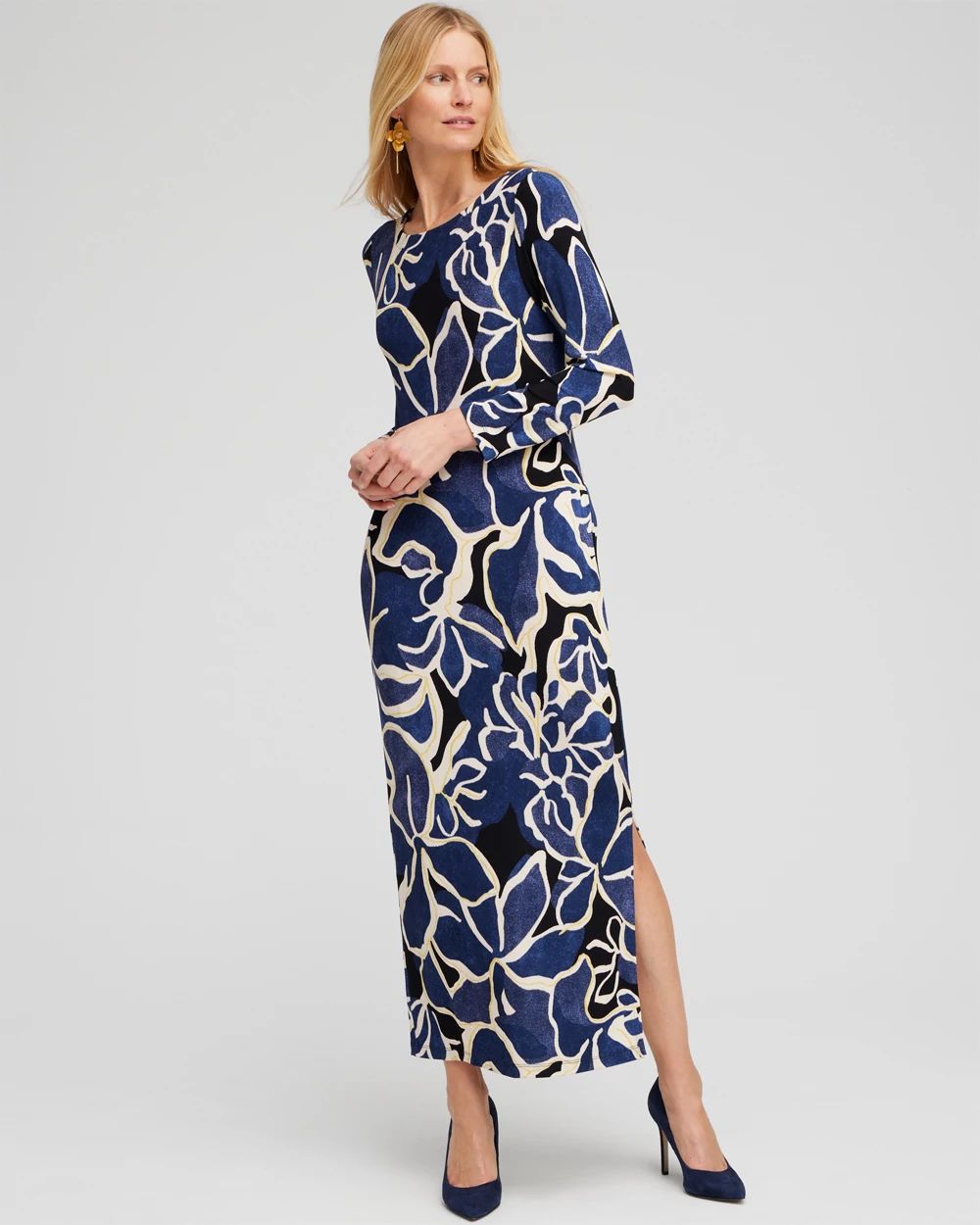 Petite Travelers Floral Maxi Dress