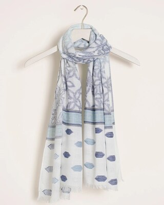 Geometric Floral Dot Oblong Scarf