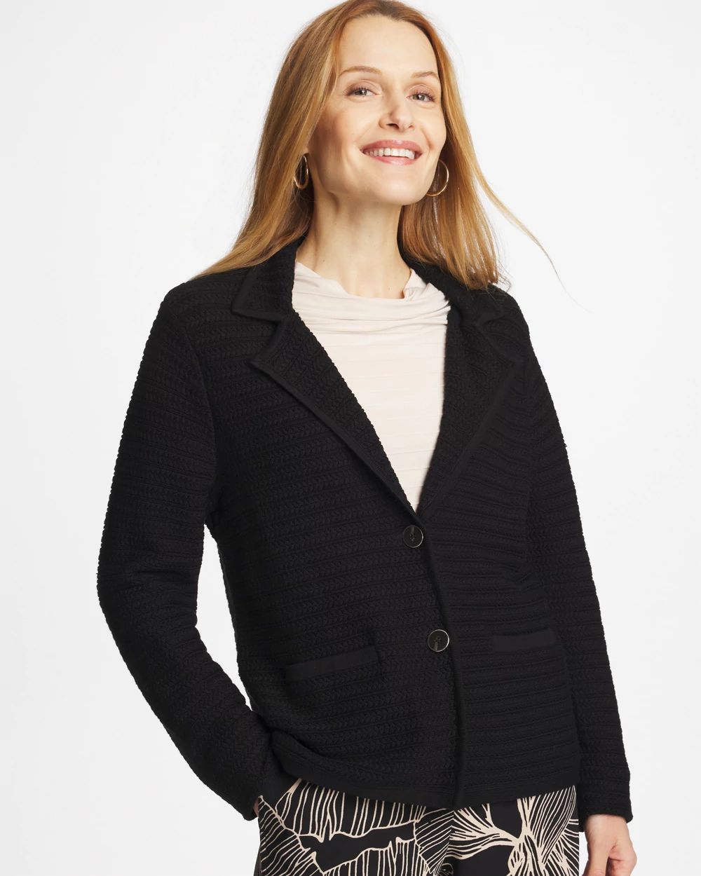 Textured Stitch Detail Cardigan