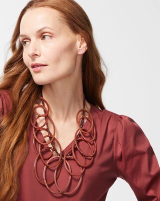 Brown Bib Necklace