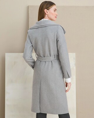 Double Collar Wool-Blend Coat