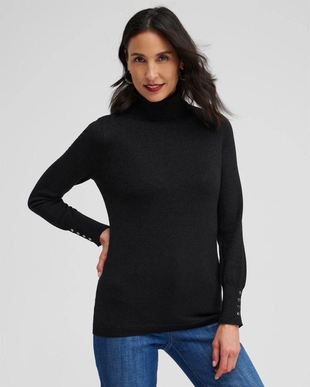 Lurex Turtleneck Sweater