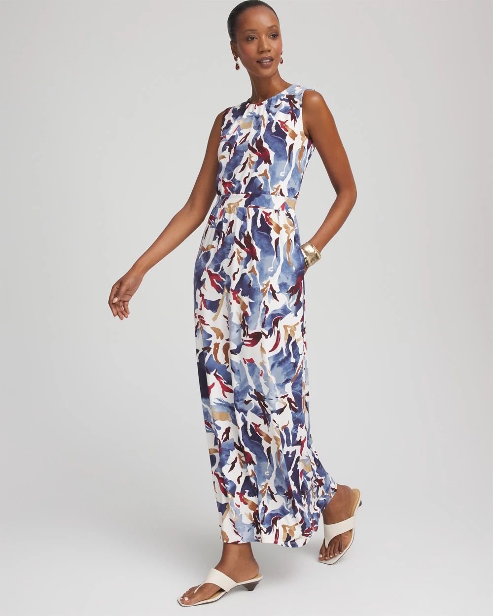 Sleeveless Jersey Knit Maxi Dress