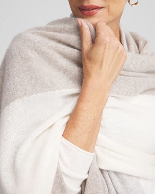 Colorblock Cashmere Wrap