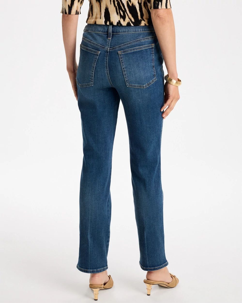 Pull-On Straight Jeans click to view larger image.