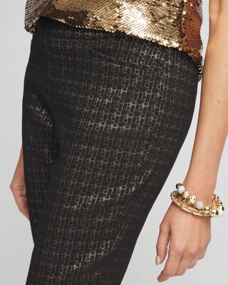 Brigitte Metallic Tiles Ankle Pants click to view larger image.