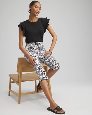 So Slimming Petite Brigitte Square Print Capris