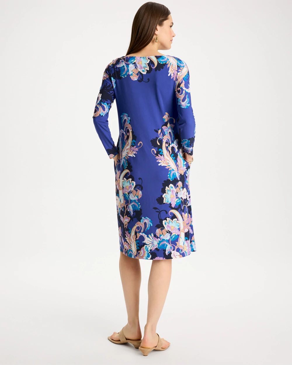 Jersey Knit Baroque Shift Dress