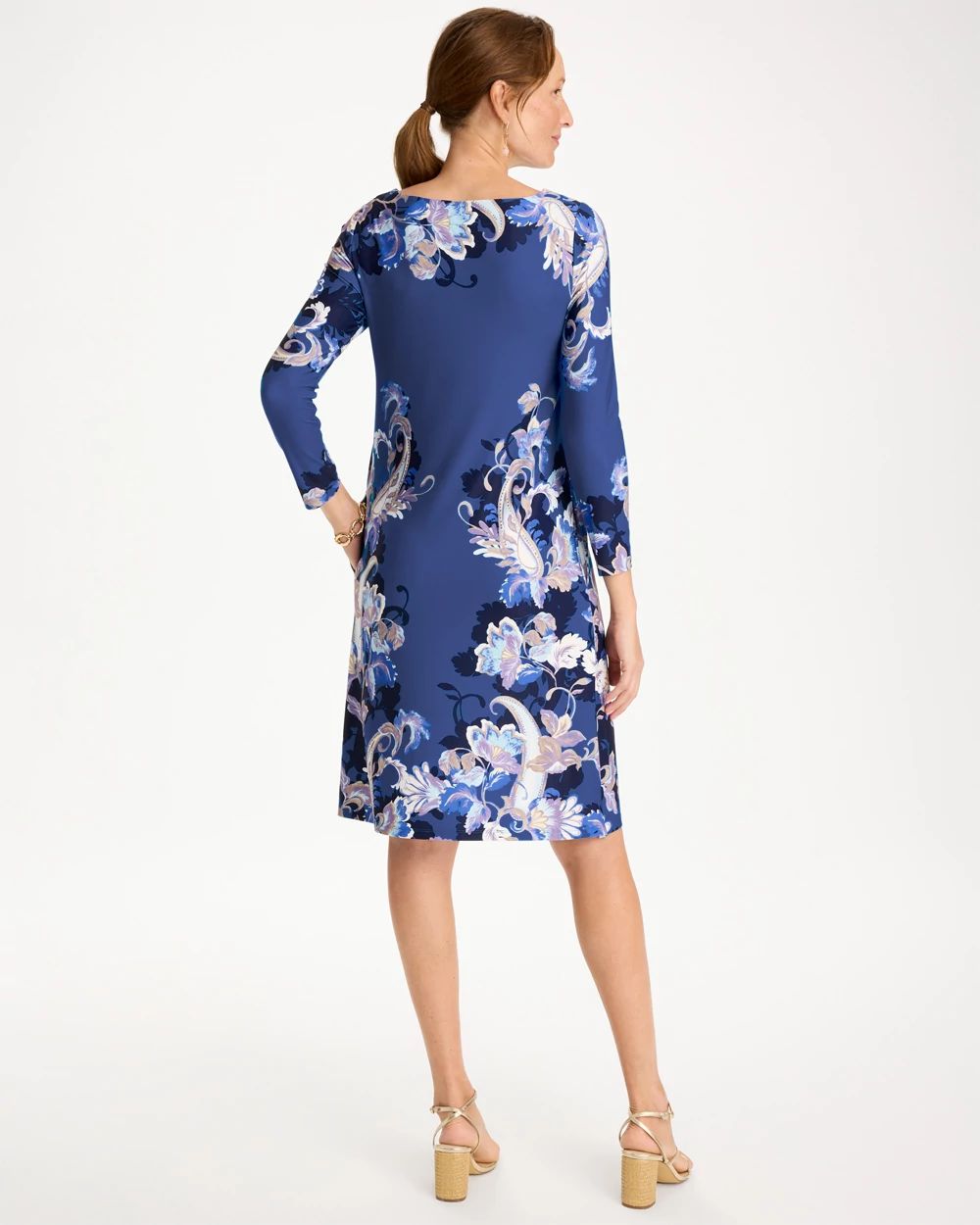 Jersey Knit Baroque Shift Dress