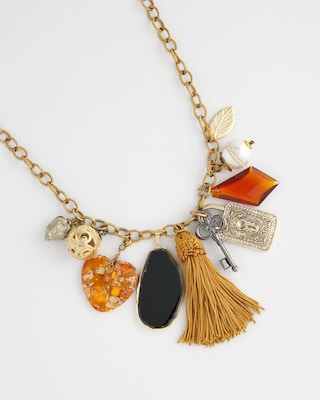 Charm & Stone Short Necklace click to view larger image.