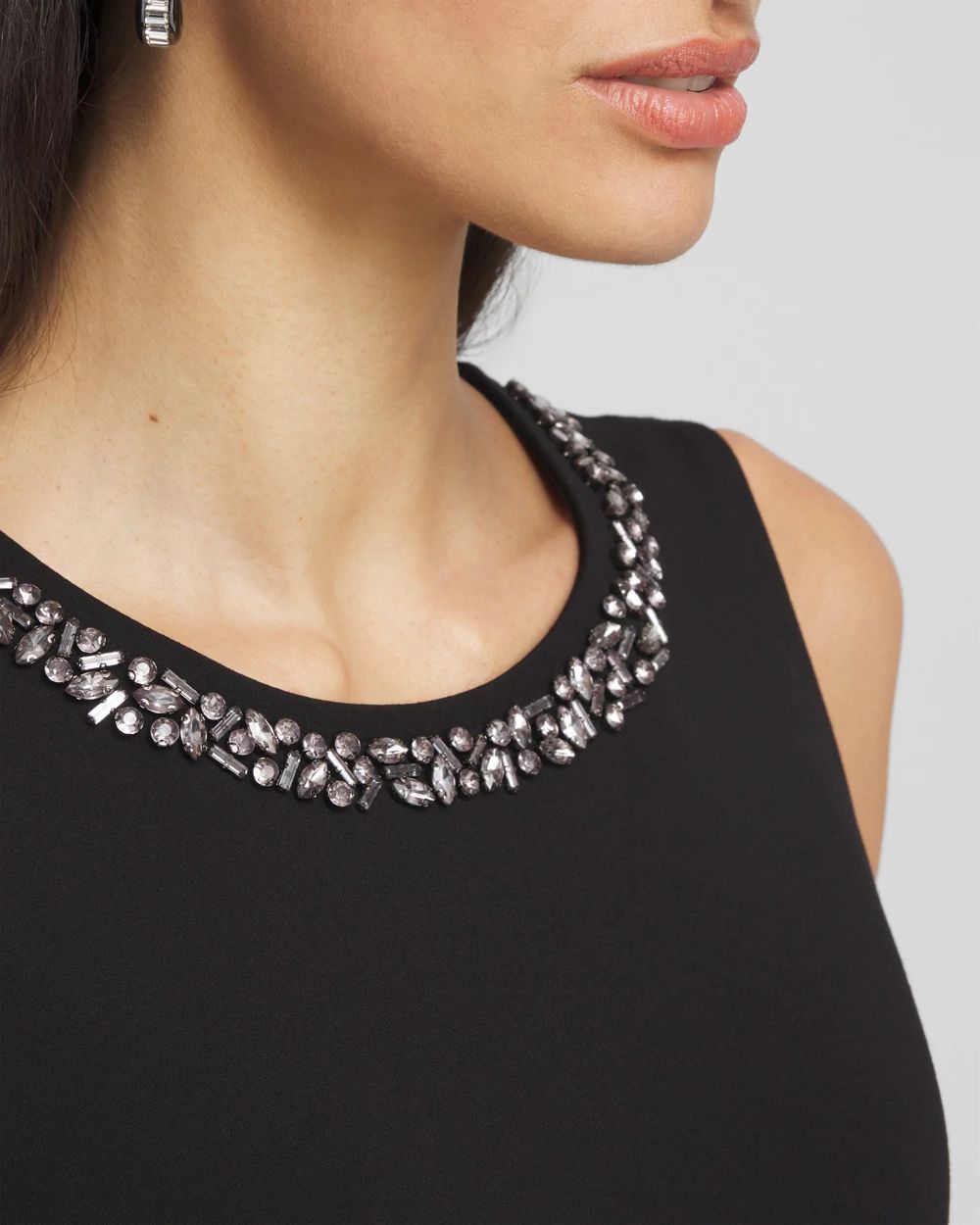 Embellished Ponte Tank click to view larger image.