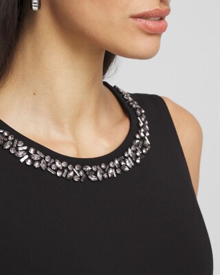 Embellished Ponte Tank click to view larger image.
