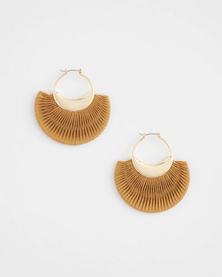 No Droop® Neutral Fan Hoop Earrings click to view larger image.