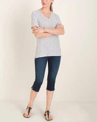 Pull-On Denim Capris