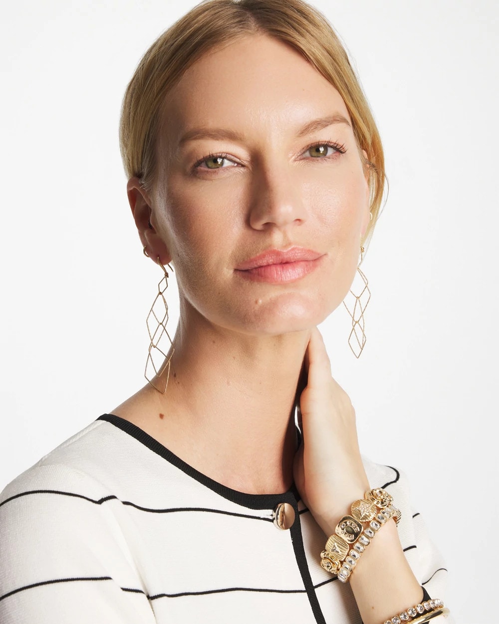 Diamond Shaped Linear Earrings