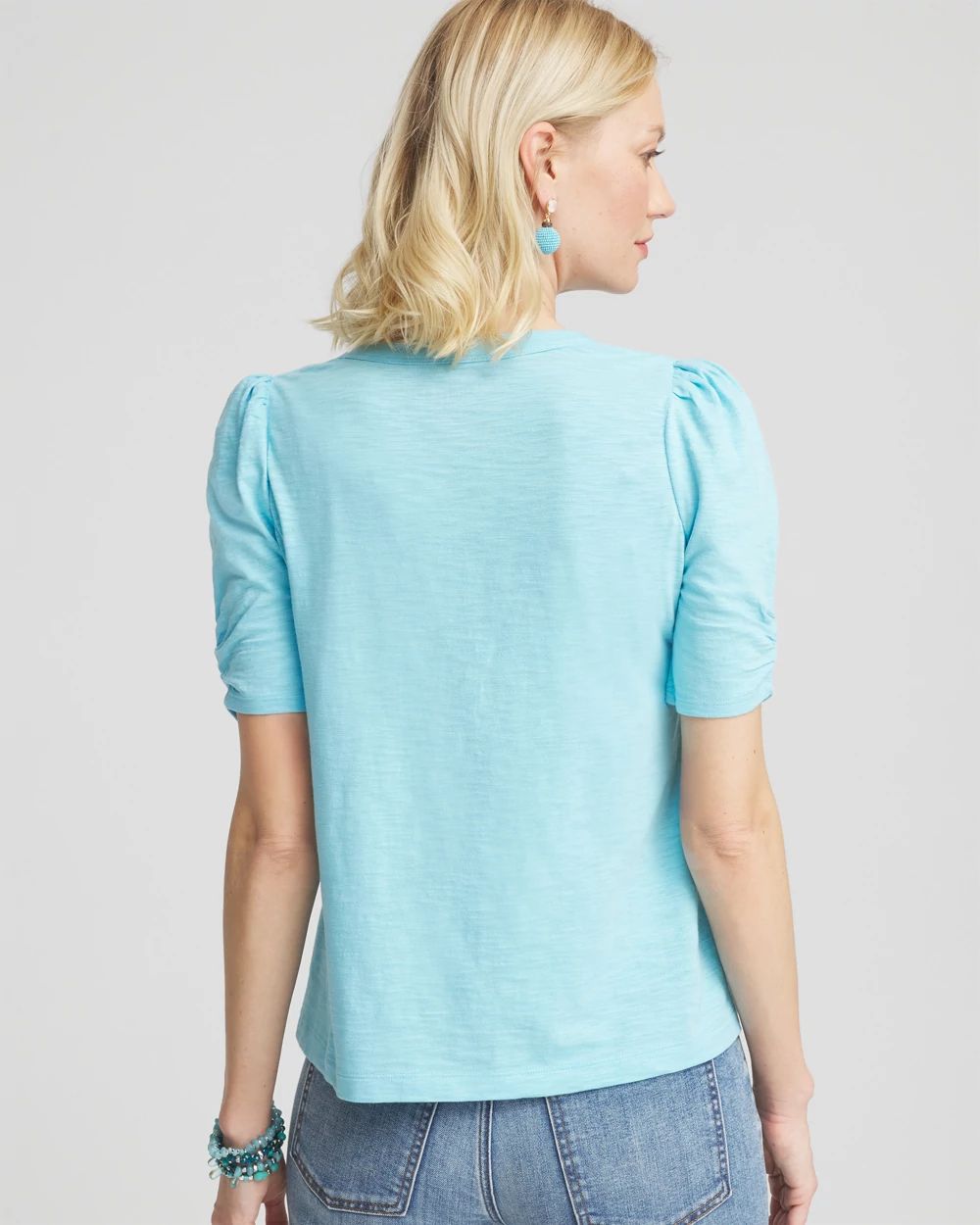 Slub Split Neck Henley Tee