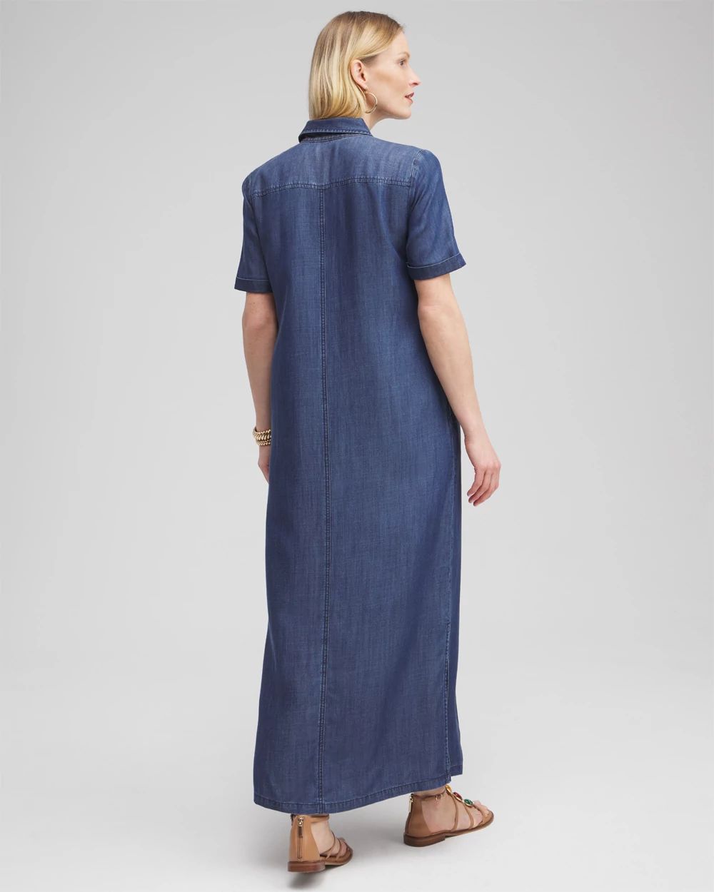 Short Sleeve Maxi Shirt Dress