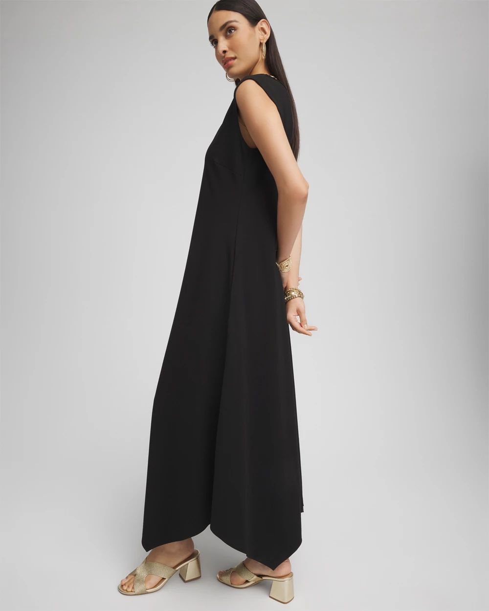 Trapunto Placket Midi Dress