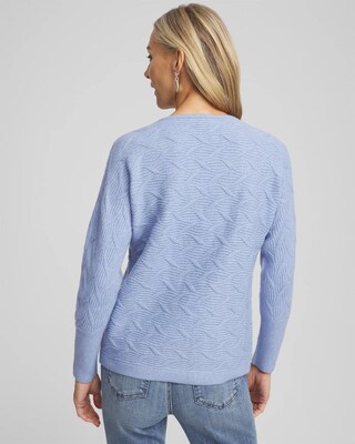 V-Neck Cable-knit Pullover Sweater click to view larger image.