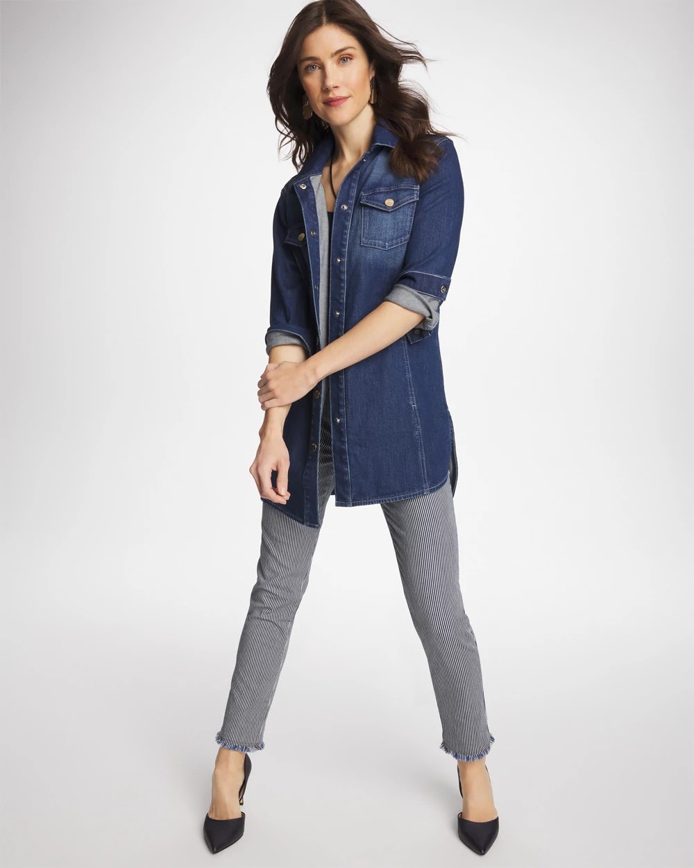 Button Down Denim Topper