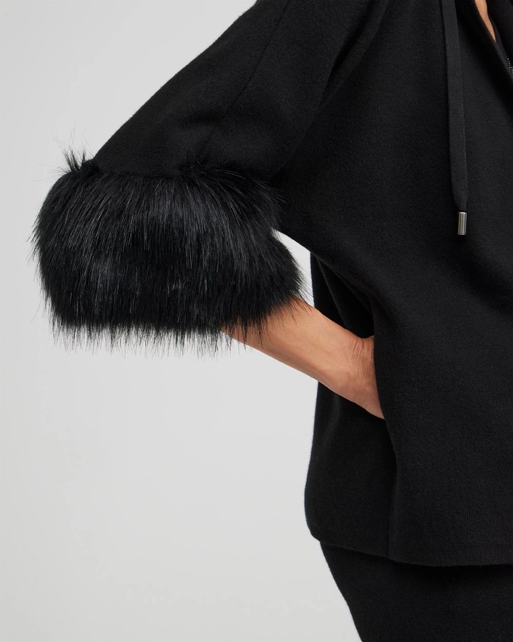 Zenergy Luxe Cashmere Blend Faux Fur Sweater