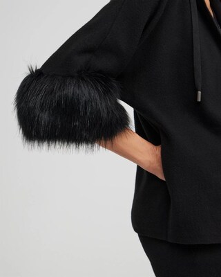 Zenergy Luxe Cashmere Blend Faux Fur Sweater