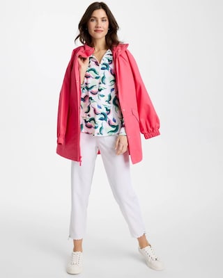 Zenergy® UPF Blooms Mock Zip Polo click to view larger image.