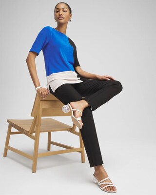 Petite Travelers™ Collection Crepe Cropped Pants