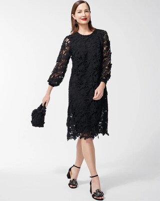 Textured Lace Short Dress