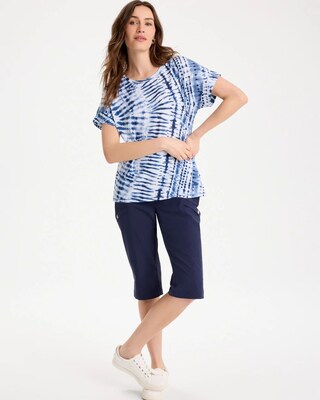 Zenergy® Tie-Dye Drop Shoulder Tee click to view larger image.