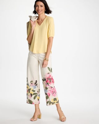 Shirred Elbow Sleeve Tee click to view larger image.