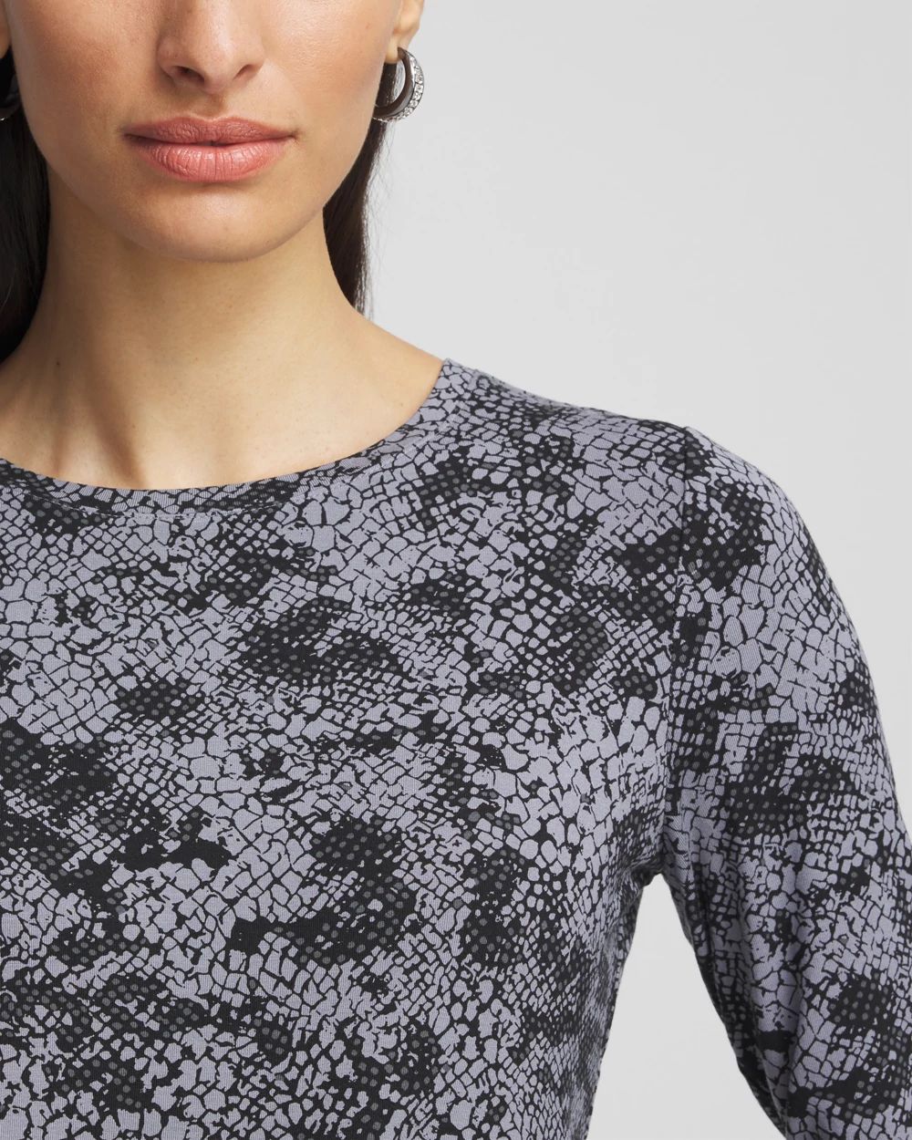 Touch of Cool™ Snake Print Layering Tee