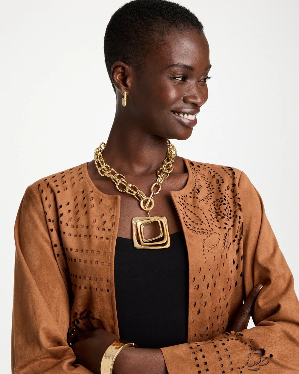 Adjustable Square Pendant Necklace