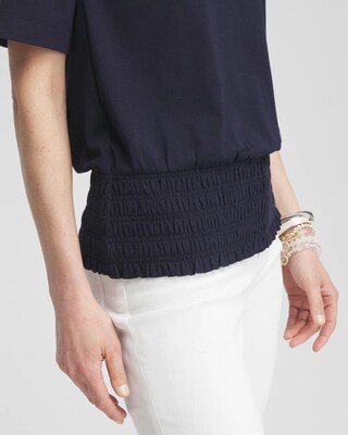 Touch of Cool™ Smocked Waist Tee click to view larger image.