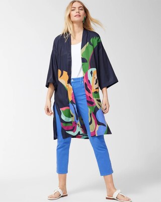 Wild Palm Print Kimono