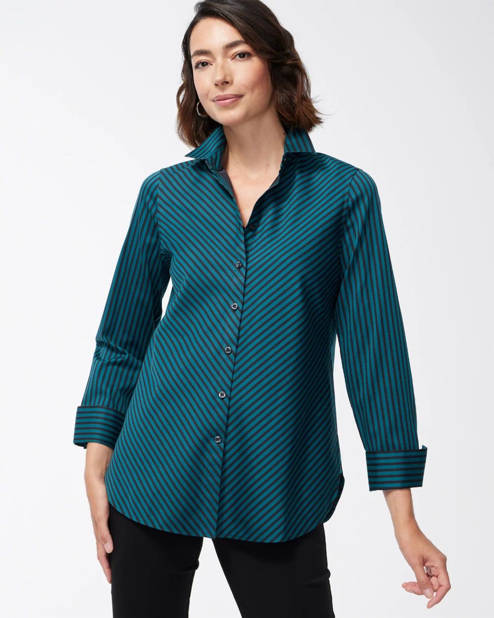 No Iron Stretch Imperial Stripe Shirt