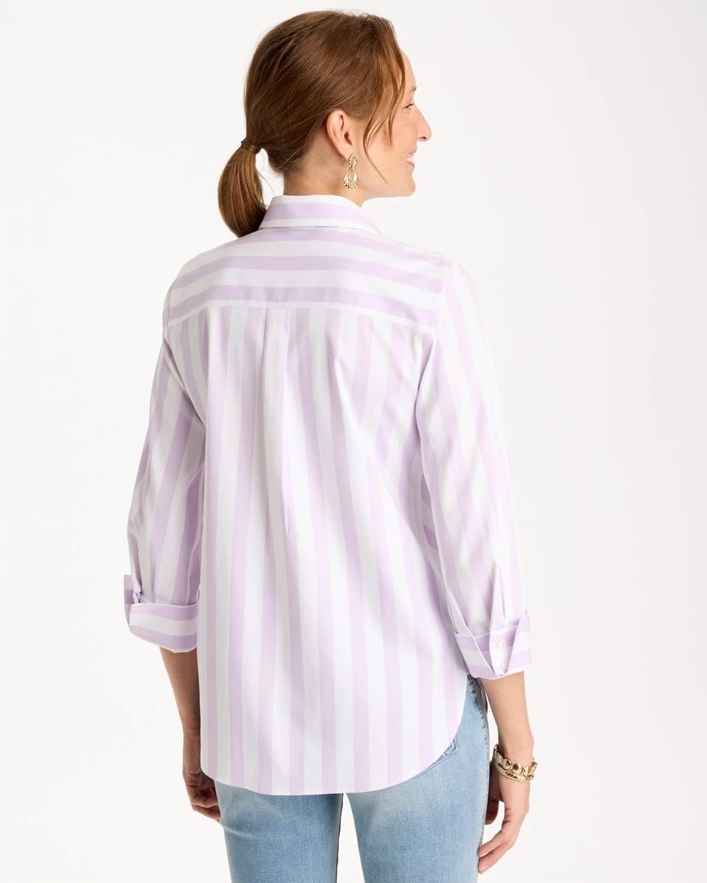 No Iron™ Stretch Striped Shirt click to view larger image.
