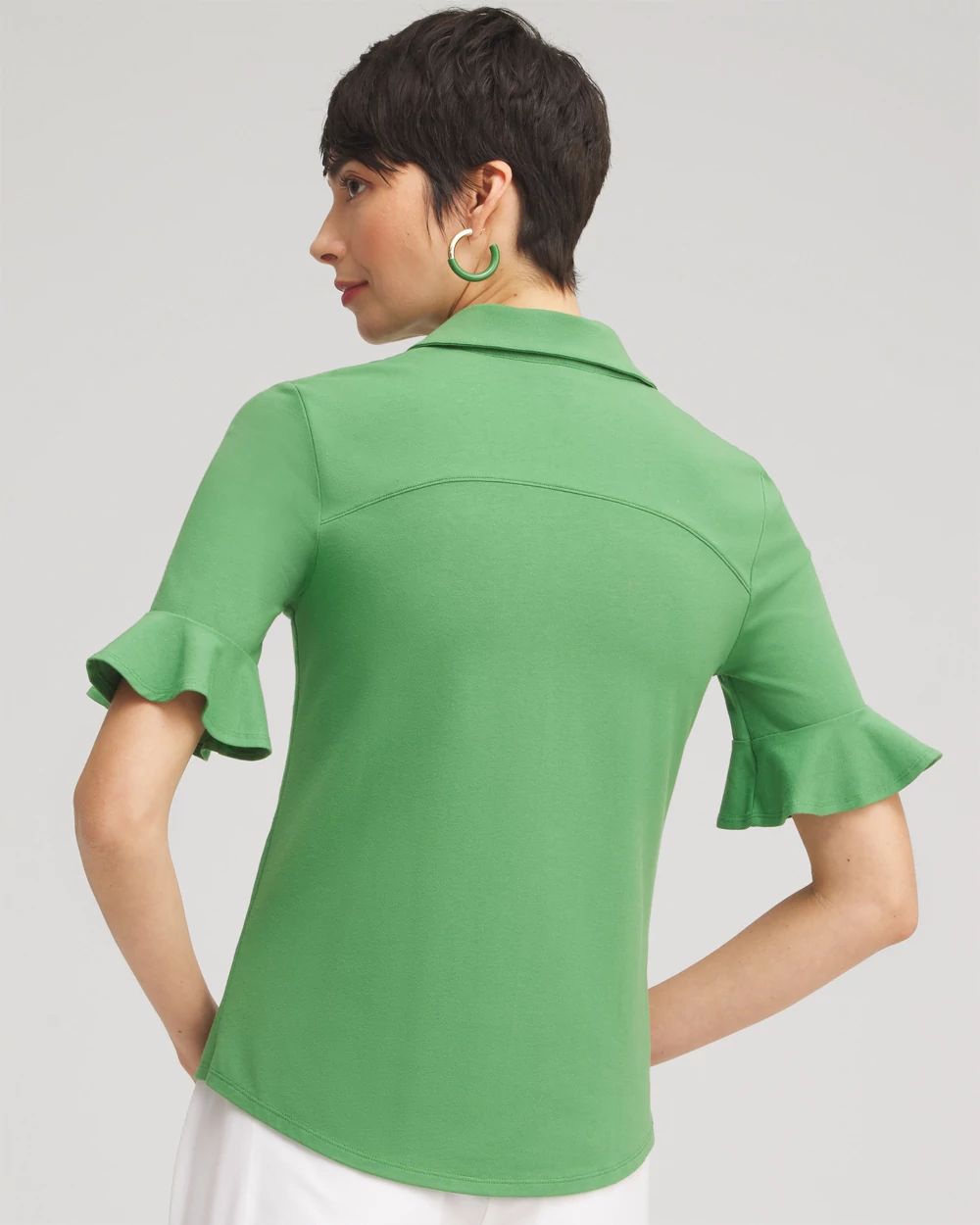 Zenergy® UPF Knit Ruffle Polo