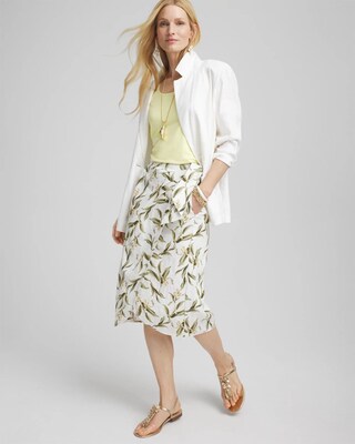 Linen Midi Wrap Skirt click to view larger image.