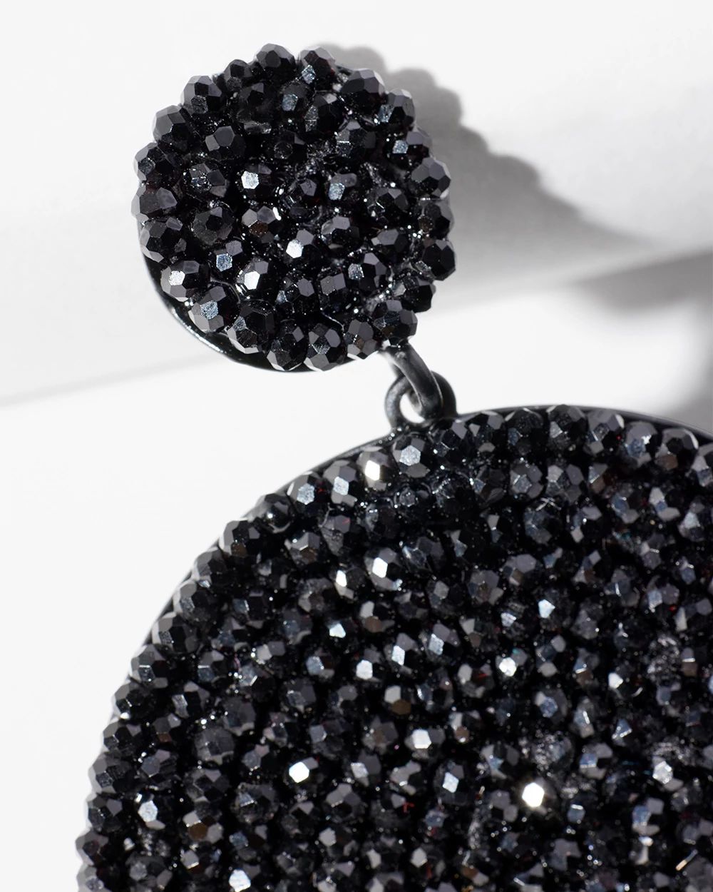 Black Glam Drop Earrings