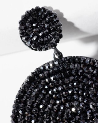 Black Glam Drop Earrings
