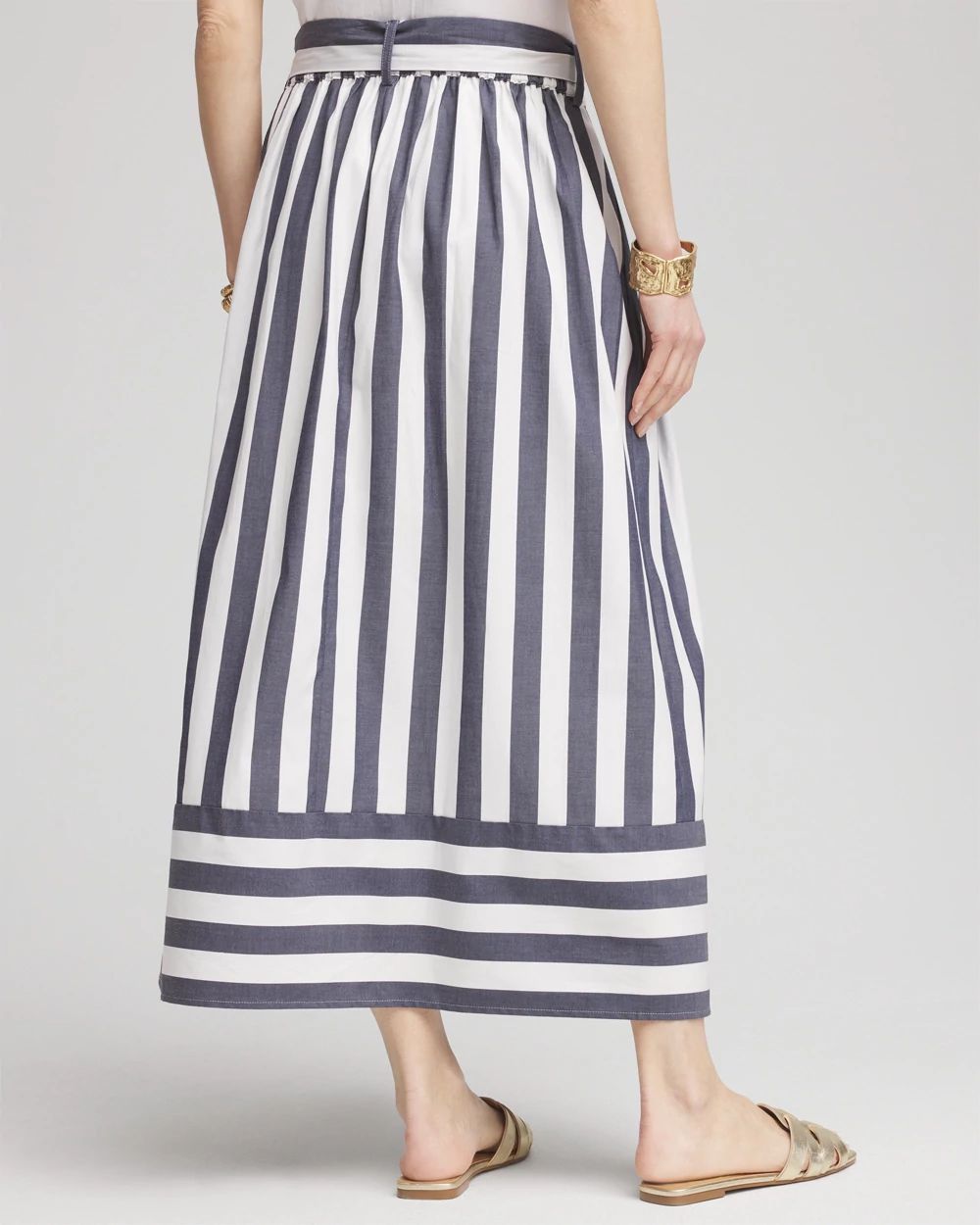 Midi Striped Skirt