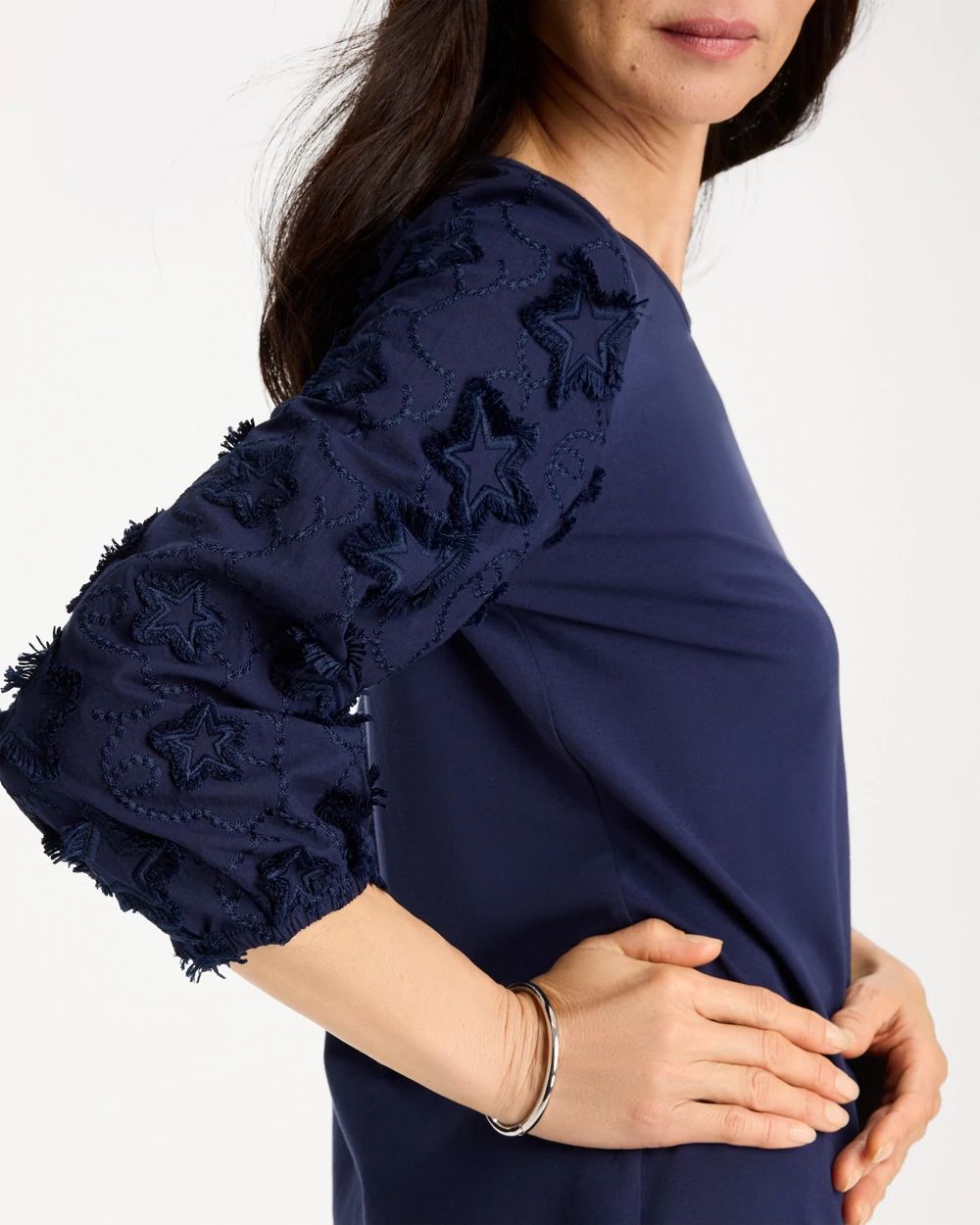 Star Cutout 3/4 Sleeved Tee