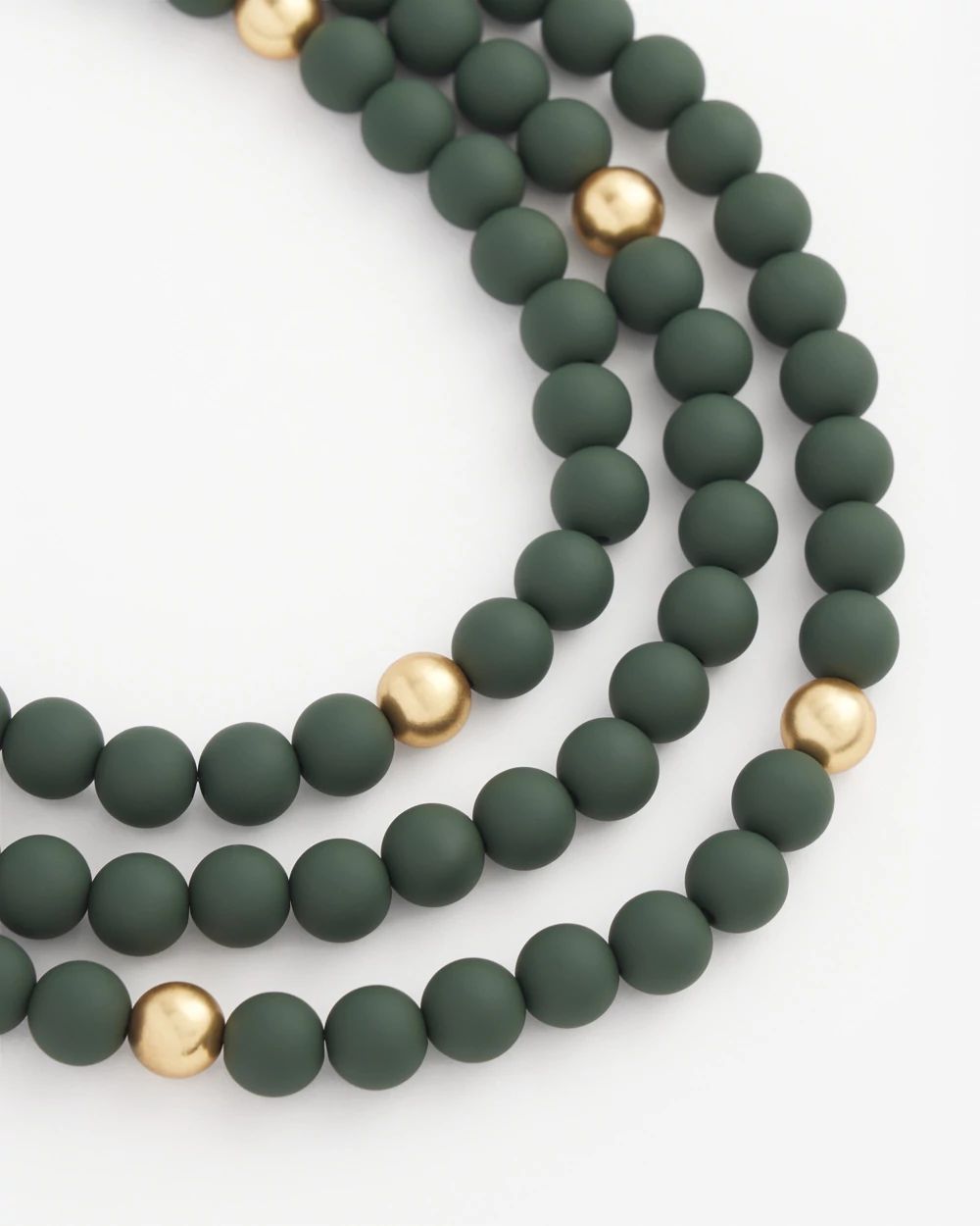Green Beaded Bib Necklace