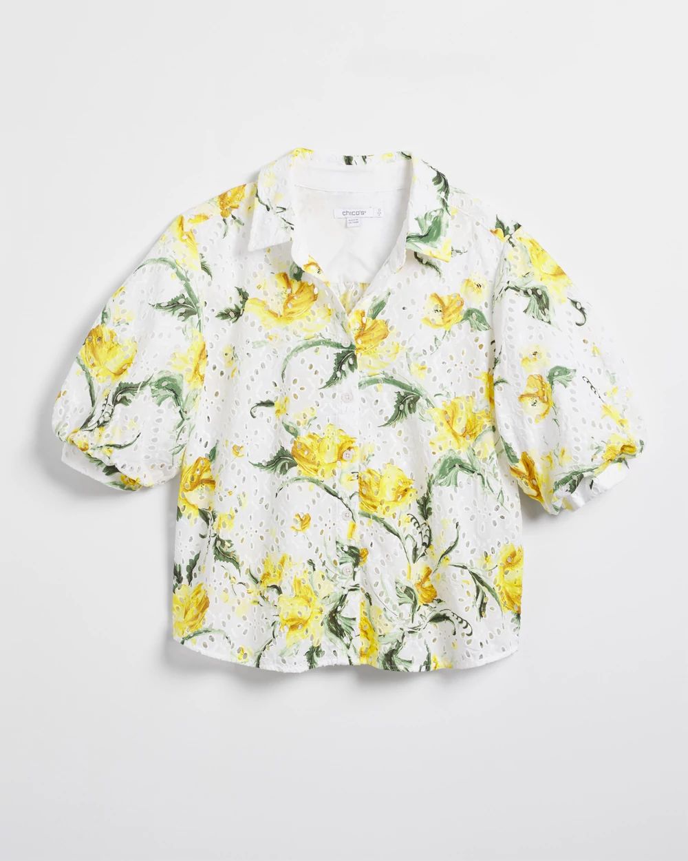 Floral Eyelet Shirt