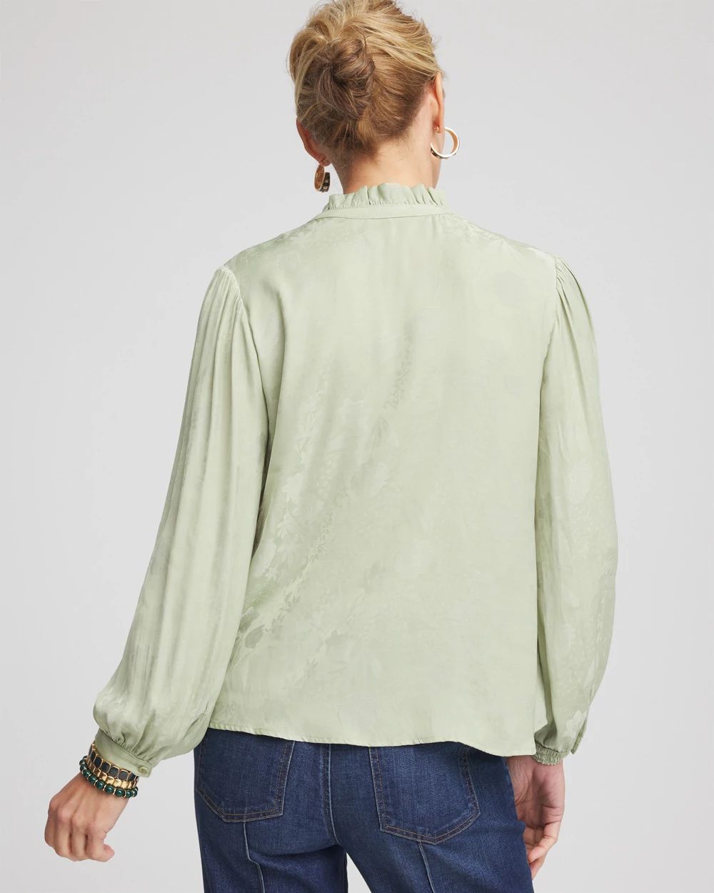 Floral Georgette Peasant Blouse