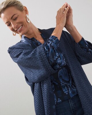 Reversible Print Woven Kimono
