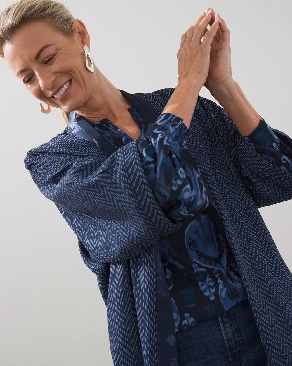 Reversible Print Woven Kimono